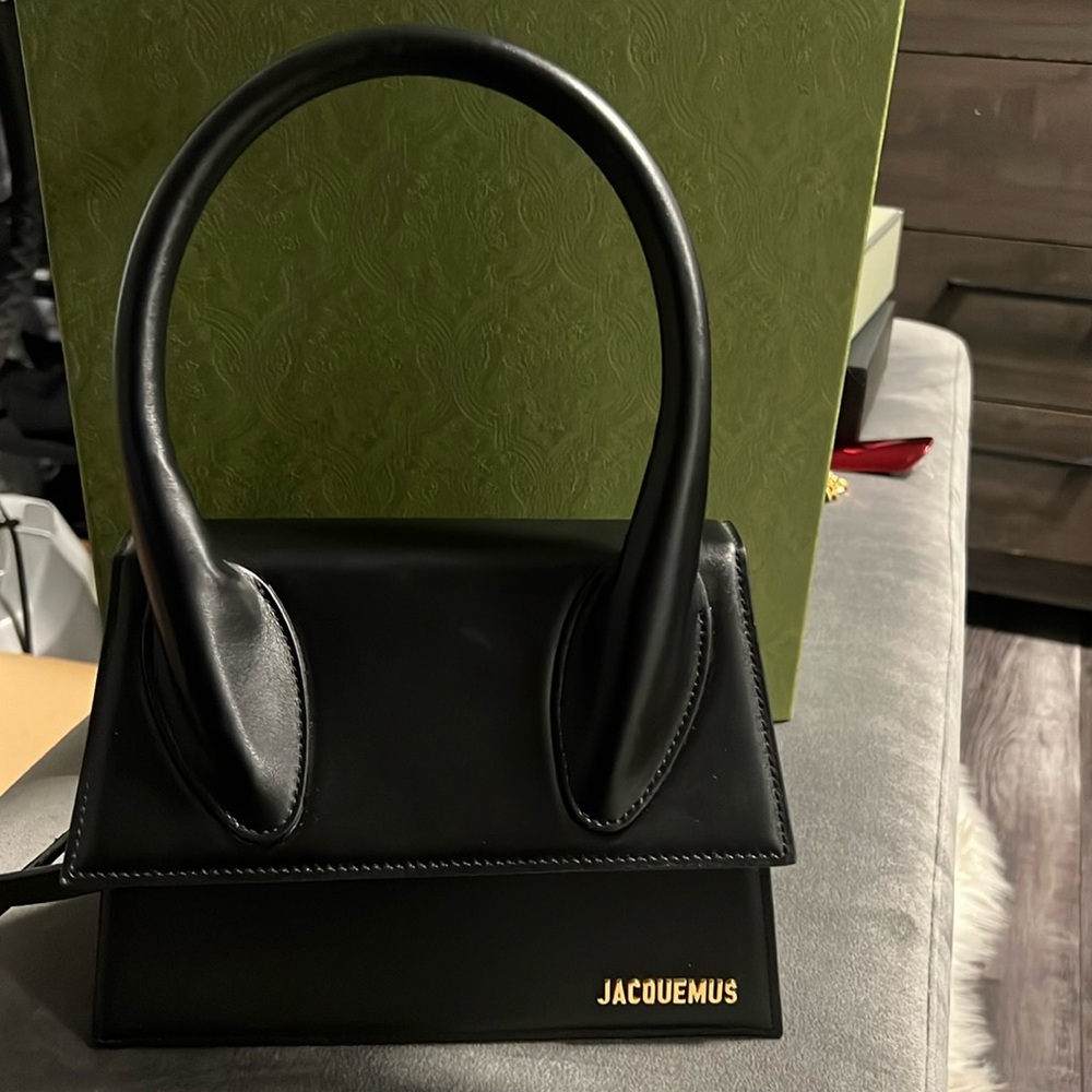 SOLD Jacquemus Black Leather Handbag/cross body